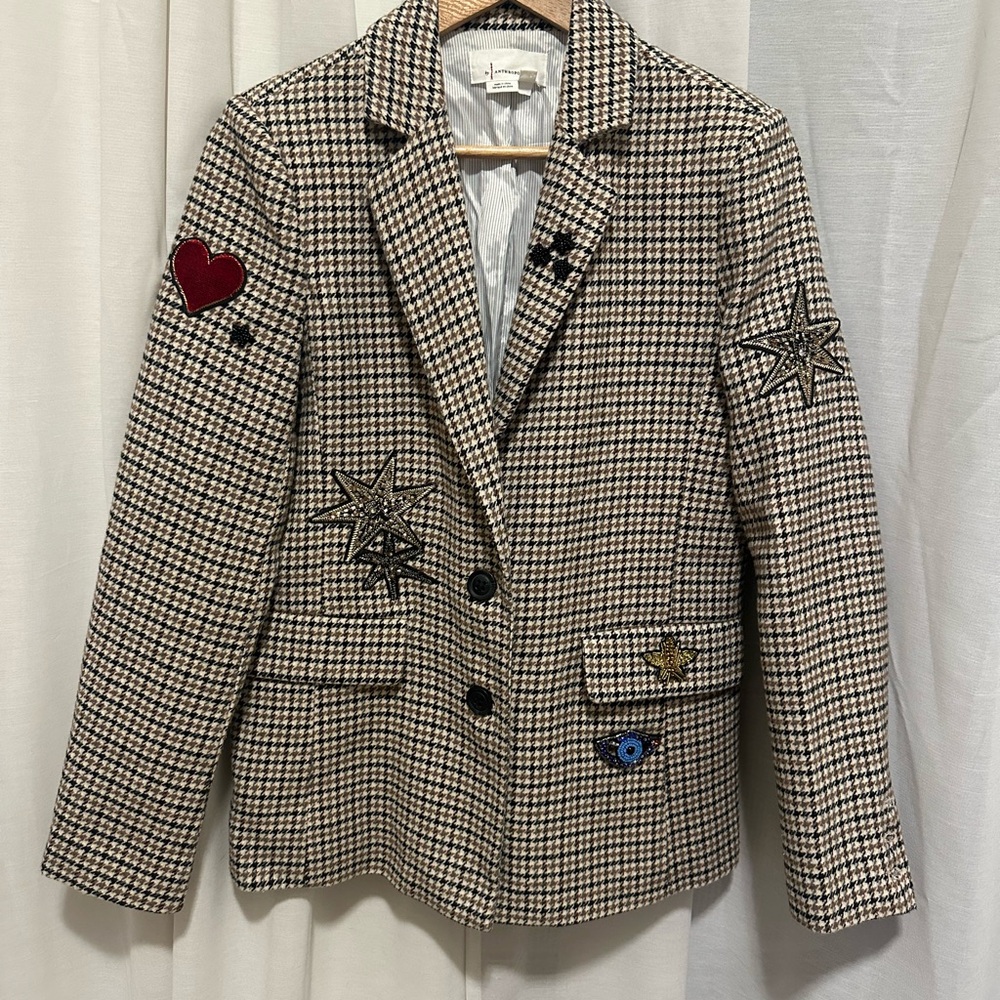 Patchwork Houndstooth Blazer